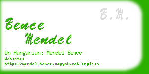 bence mendel business card
